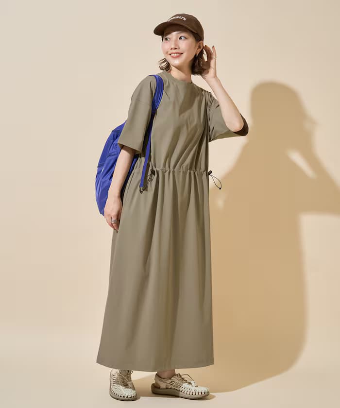 TAION × FREAK'S STORE 聯名限定 抗UV 吸濕排汗 涼感 抗菌 彈性 短袖連身裙【限定款】