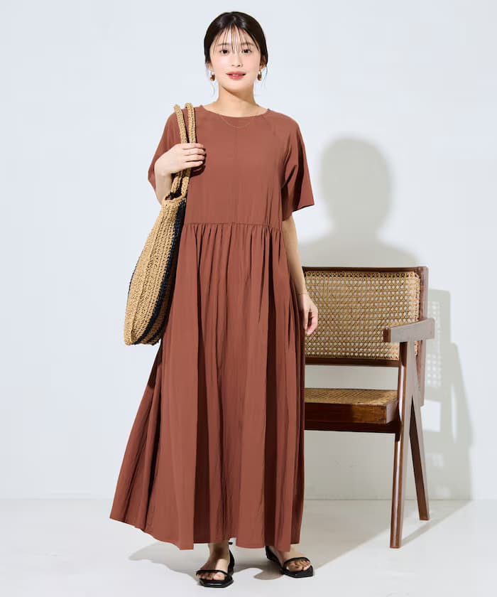 尼龍層次連身裙【限定展開】