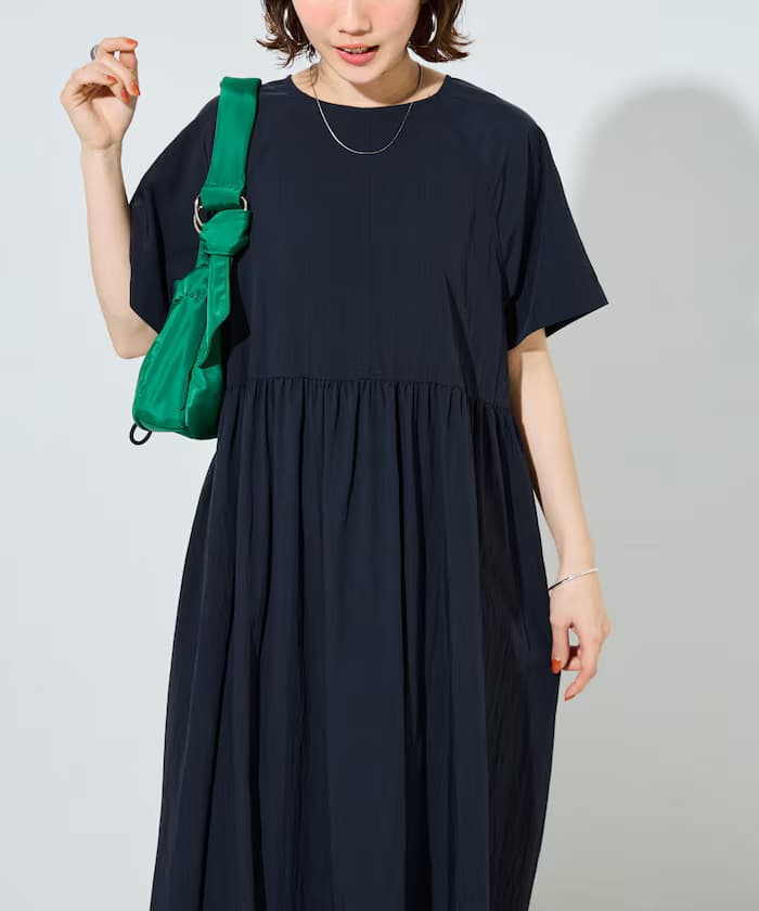 尼龍層次連身裙【限定展開】