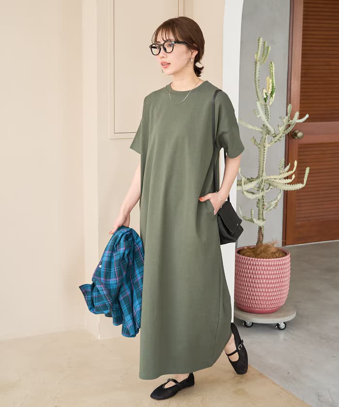 USA棉質寬版T恤連身裙【限定展開】