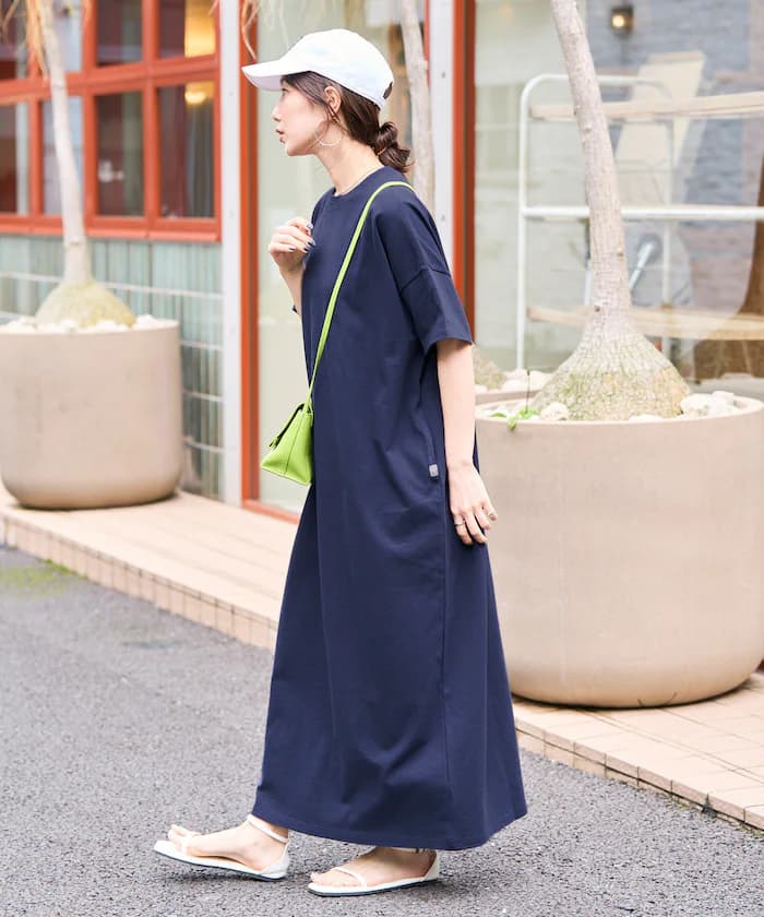 USA棉質寬版T恤連身裙【限定展開】