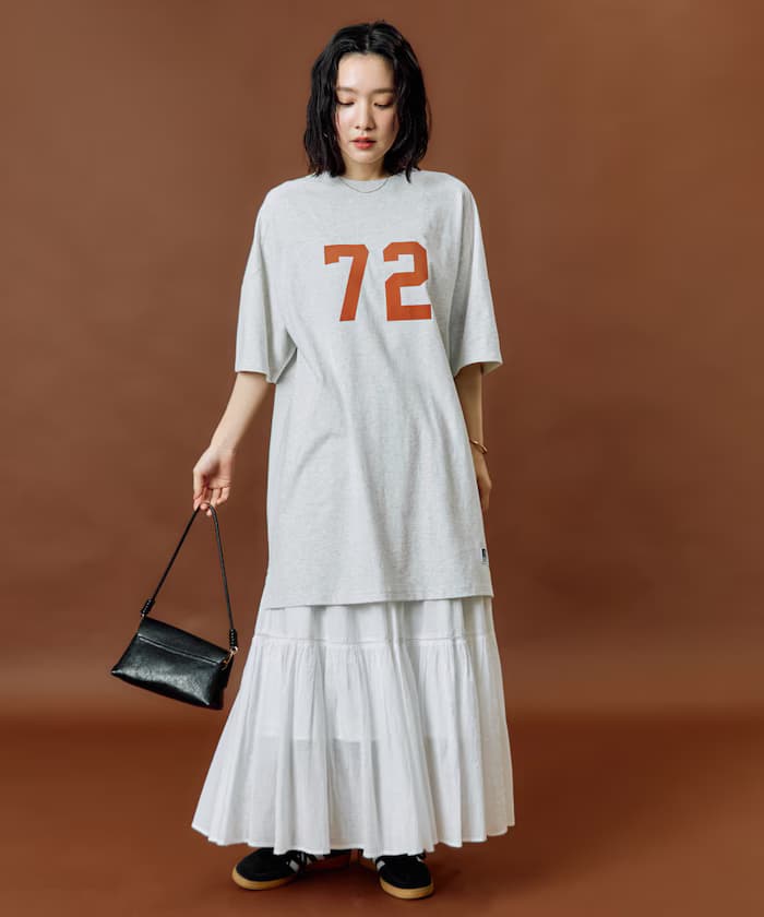 RUSSELL ATHLETIC × FREAK'S STORE 聯名限定 植絨 印花 數字 連身裙【限定款】