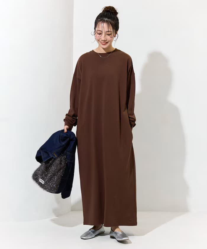 USA棉質寬版長袖連身裙【限定展開】