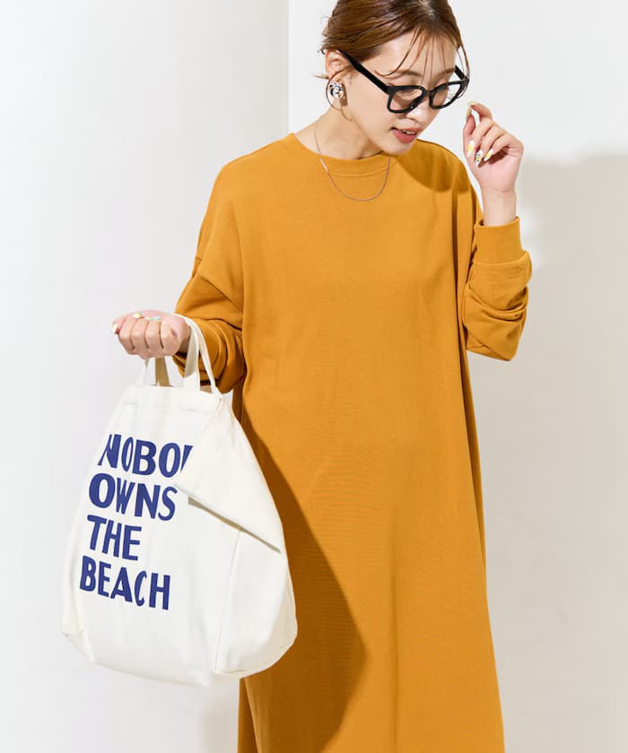 USA棉質寬版長袖連身裙【限定展開】