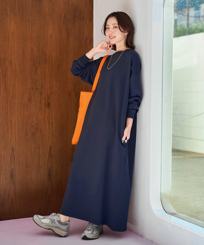 USA棉質寬版長袖連身裙【限定展開】