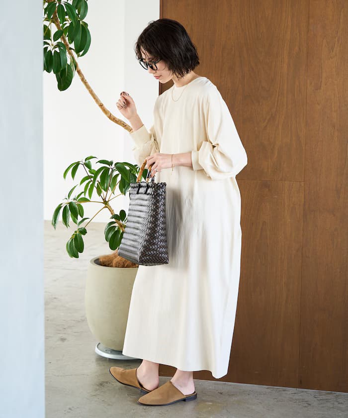 寬鬆版型蝙蝠袖連身裙【限定展開】