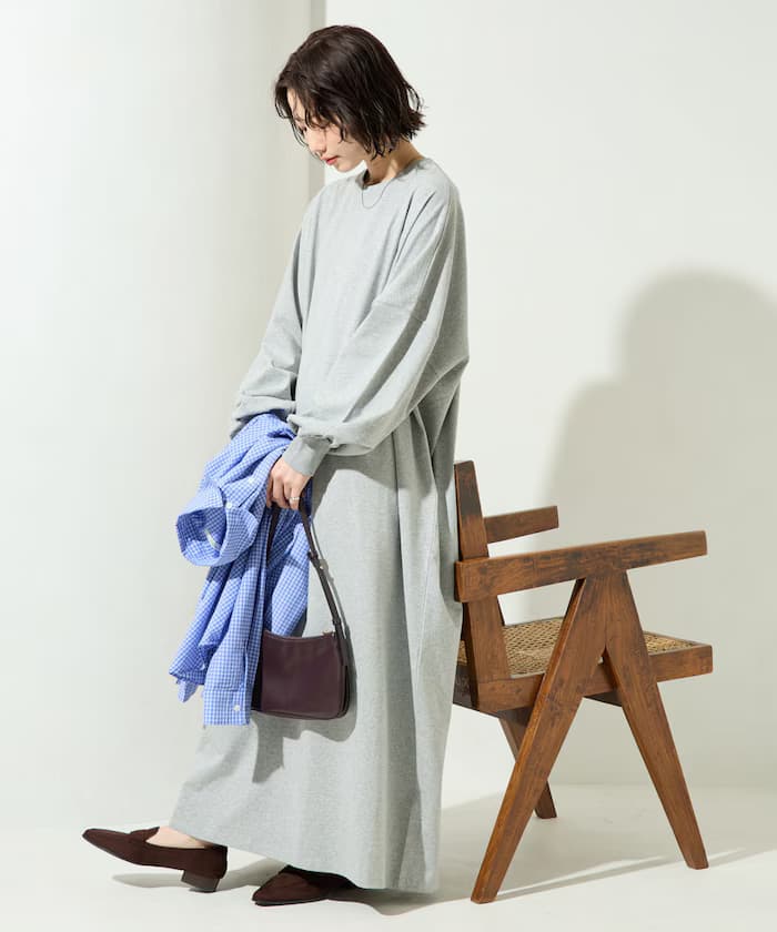 寬鬆版型蝙蝠袖連身裙【限定展開】