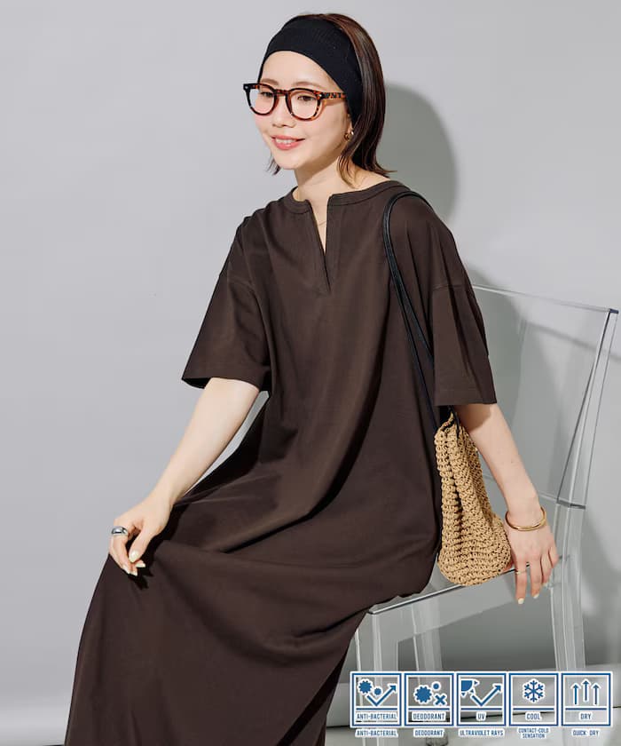 STORATECH 涼感 吸濕排汗 抗UV 抗菌防臭 鑰匙領 連身裙【限定款】