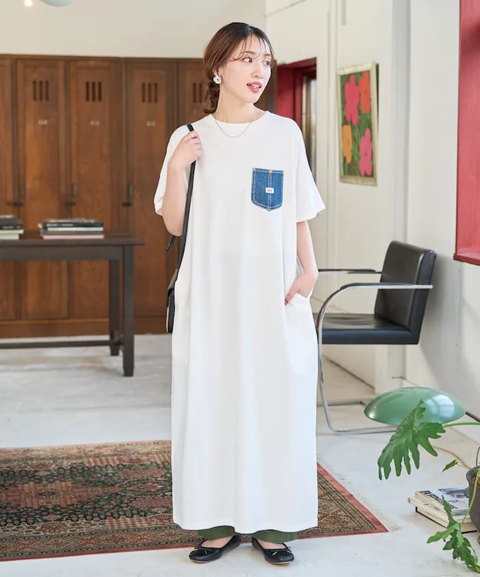 Lee × FREAK'S STORE 別注丹寧口袋半袖T恤連身裙【限定展開】