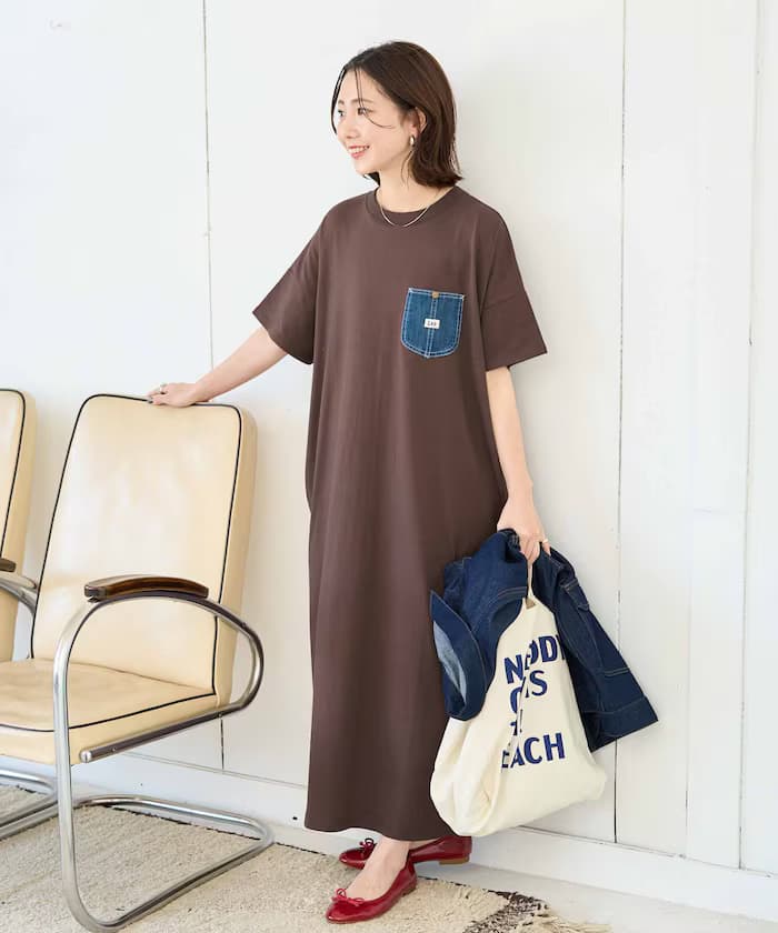 Lee × FREAK'S STORE 別注丹寧口袋半袖T恤連身裙【限定展開】