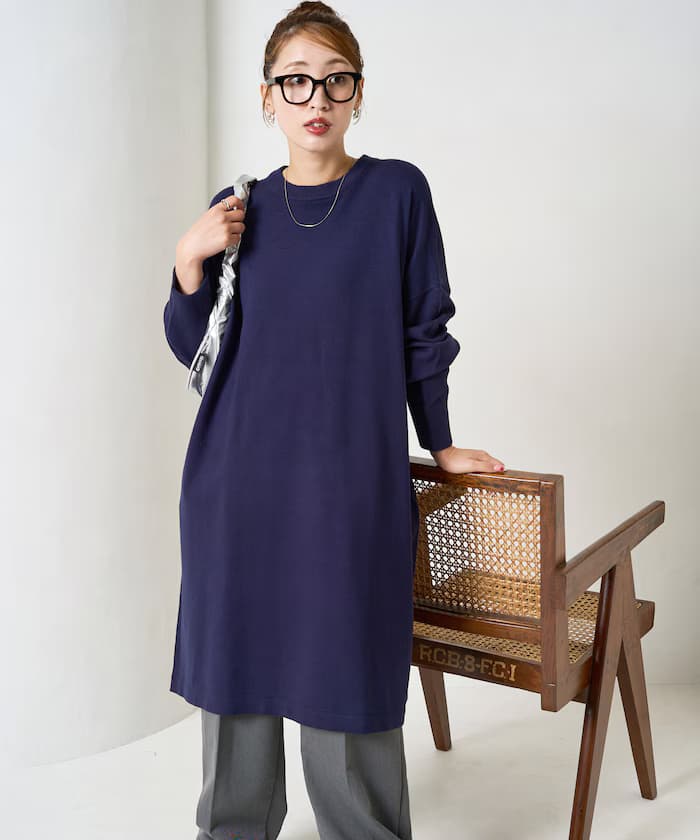 針織衫 迷你 連身裙【限定展開】