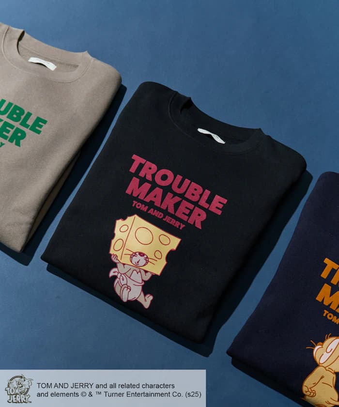 TOM AND JERRY / 湯姆與傑瑞 絨毛刺繡標誌衛衣【限定展開】