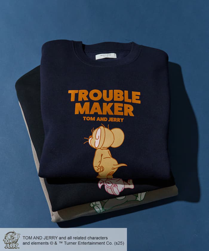 TOM AND JERRY / 湯姆與傑瑞 絨毛刺繡標誌衛衣【限定展開】