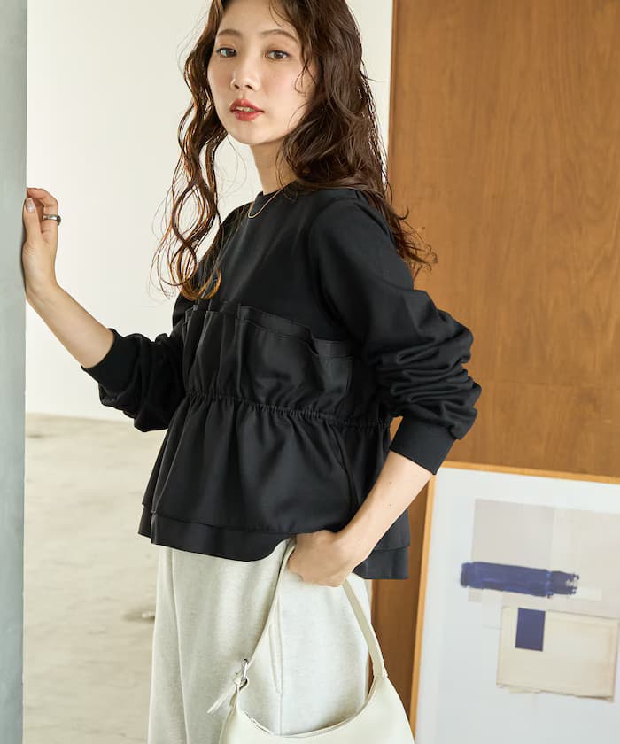 貼身馬甲分層裏毛衛衣套頭衫【限定展開】