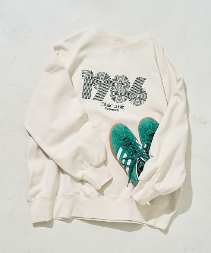 旋轉數字logo刺繡裡起毛衛衣【限定展開】