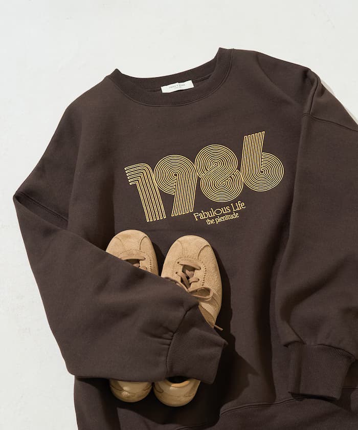 旋轉數字logo刺繡裡起毛衛衣【限定展開】