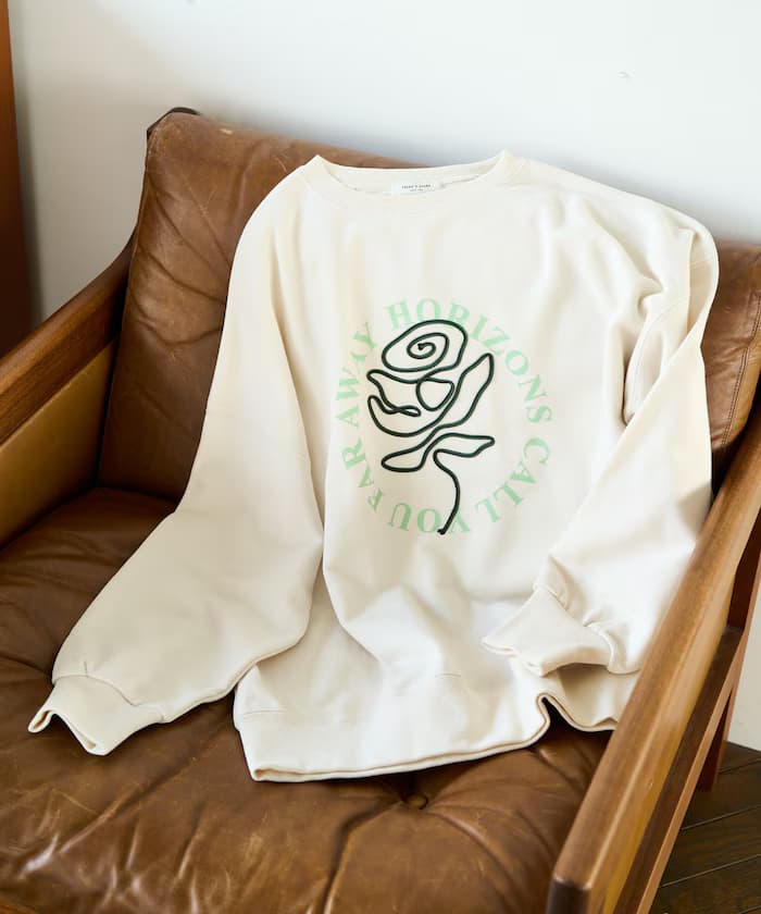 薔薇刺繡×圓形標誌印花衛衣【限定展開】