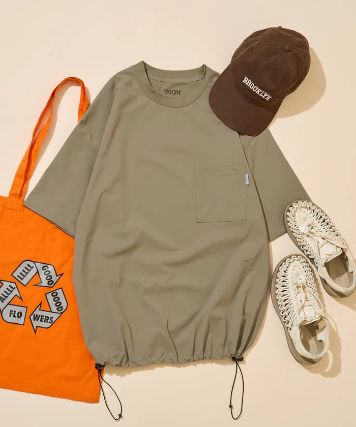 TAION × FREAK'S STORE 聯名限定 抗UV 吸濕排汗 涼感 抗菌 彈性 短袖口袋套頭衫【限定款】