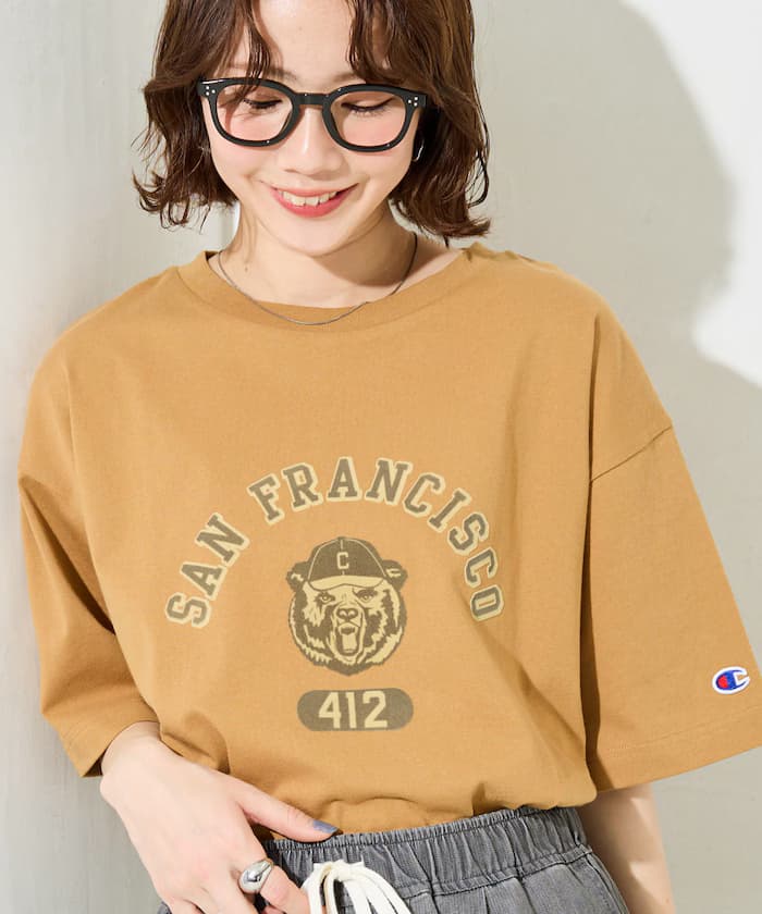 Champion × FREAK'S STORE 別注絨毛印花標誌半袖T恤【限定展開】