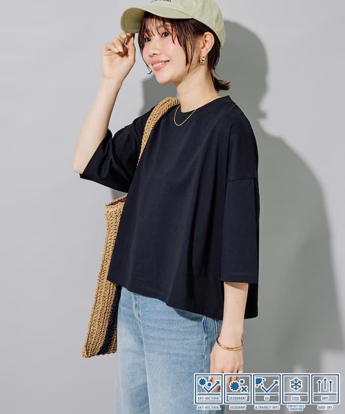 STORATECH 涼感 吸濕排汗 抗UV 抗菌 防臭 短版寬版T恤【限定款】 — 2/5