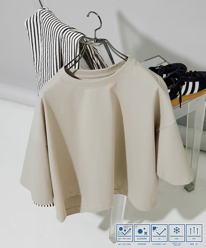 STORATECH 涼感 吸濕排汗 抗UV 抗菌 防臭 短版寬版T恤【限定款】 — 3/5