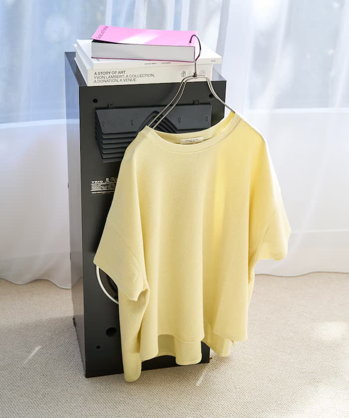 迷你荷葉紋短版圓領半袖T恤【限定展開】