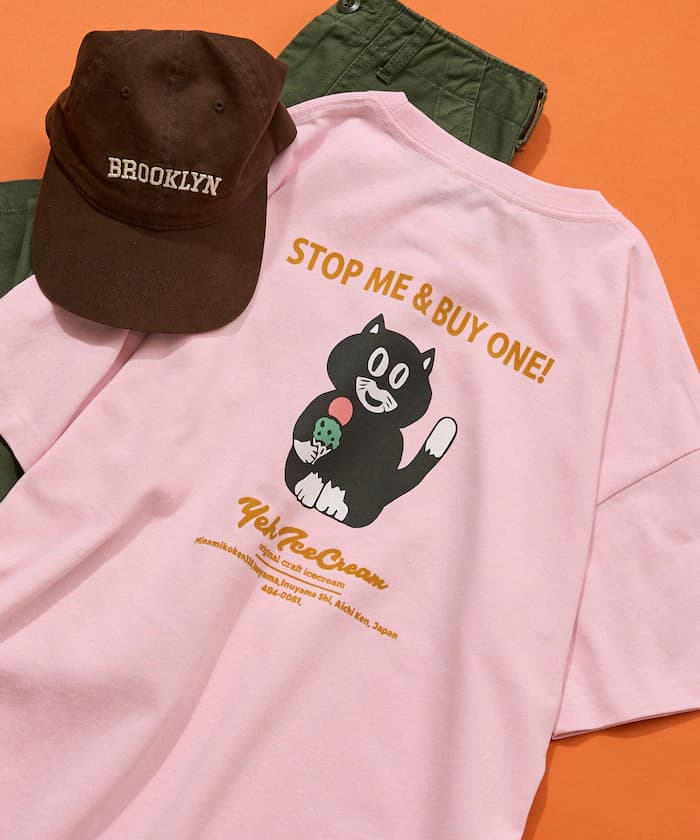 FREAK'S STORE 聯名限定 YEH! 貓咪印花 短袖T恤【限定款】