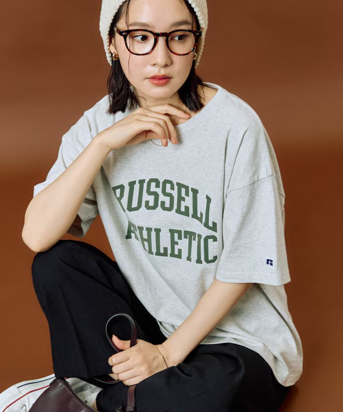 RUSSELL ATHLETIC × FREAK'S STORE 別注絨毛印花短袖T恤【限定展開】