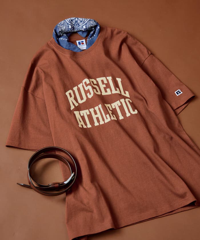 RUSSELL ATHLETIC × FREAK'S STORE 別注絨毛印花短袖T恤【限定展開】