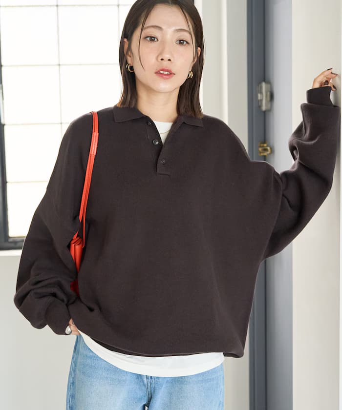 馬球領針織衫套頭衫【限定展開】