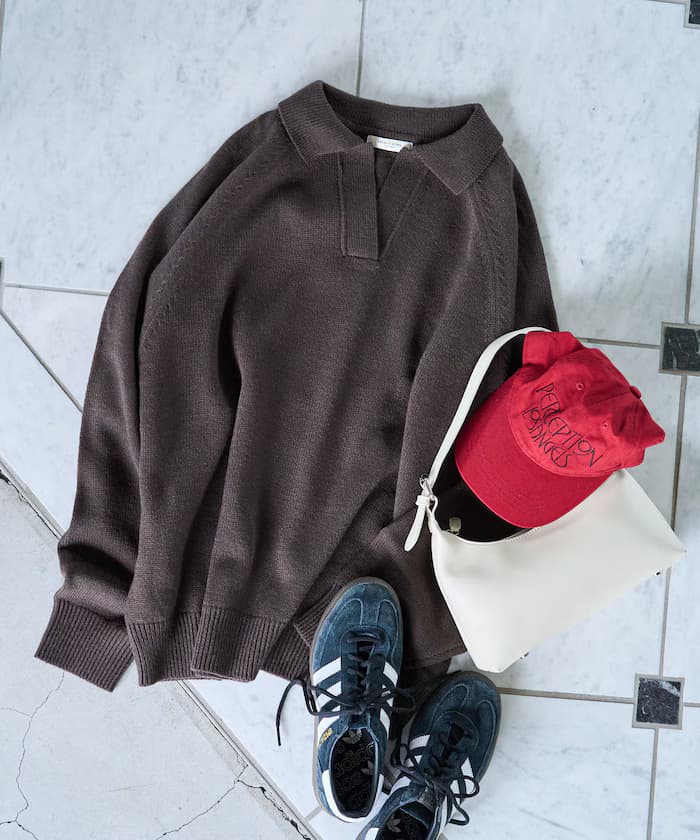 ポロ襟 スキッパー 針織衫 套頭衫【限定展開】