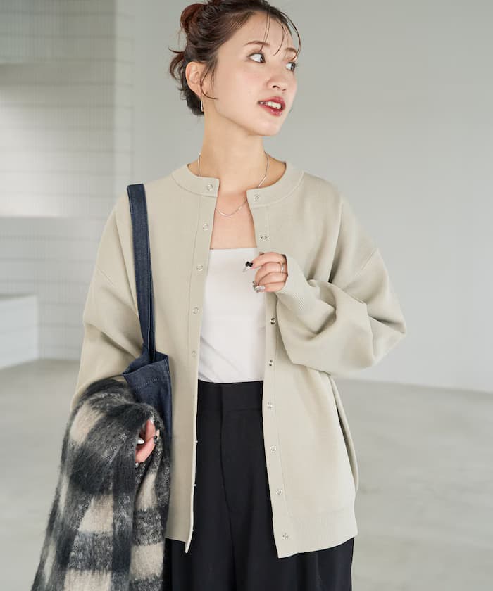 鈕扣針織開衫【限定展開】