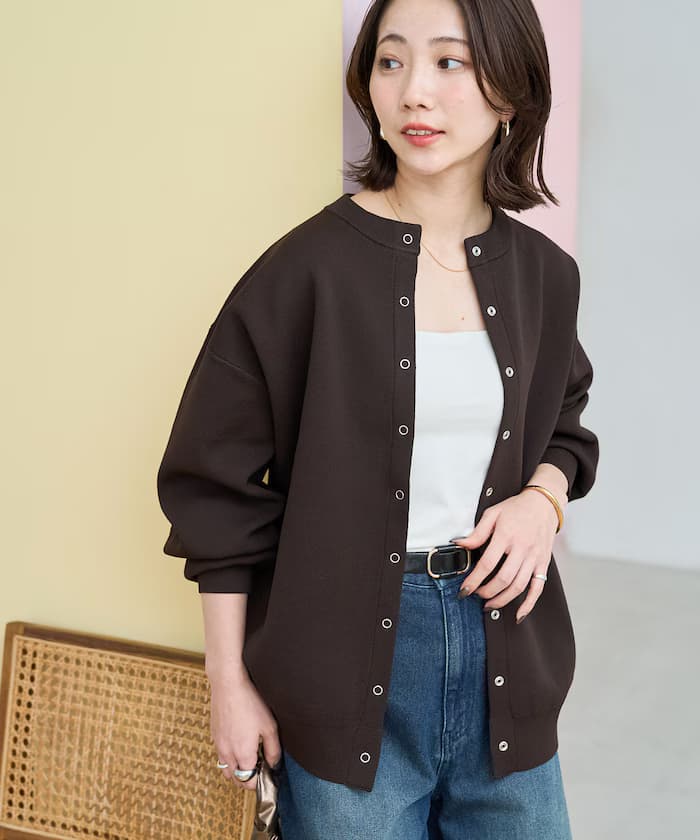 鈕扣針織開衫【限定展開】