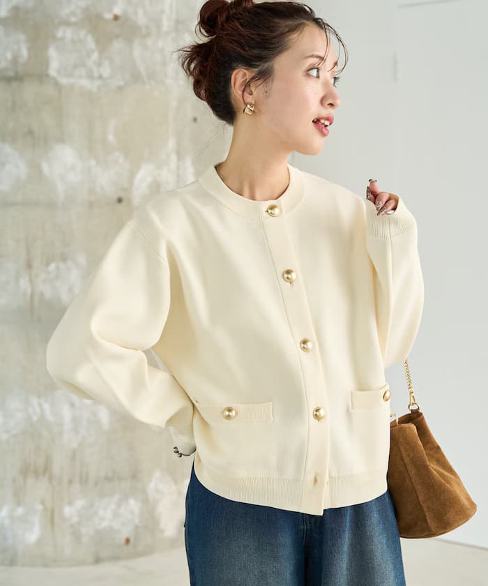金鈕扣針織開衫【限定展開】