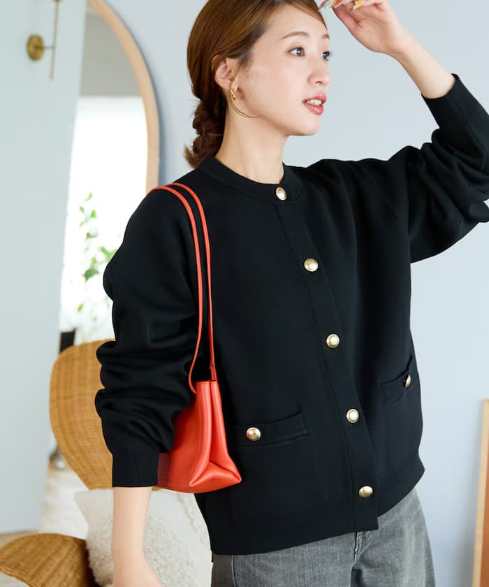 金鈕扣針織開衫【限定展開】