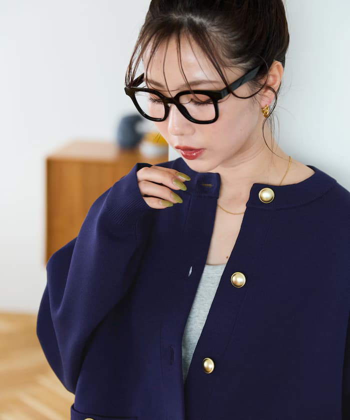 金鈕扣針織開衫【限定展開】