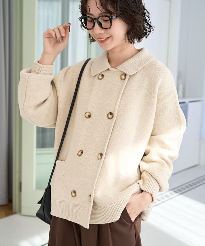 針織雙釦外套【限定展開】