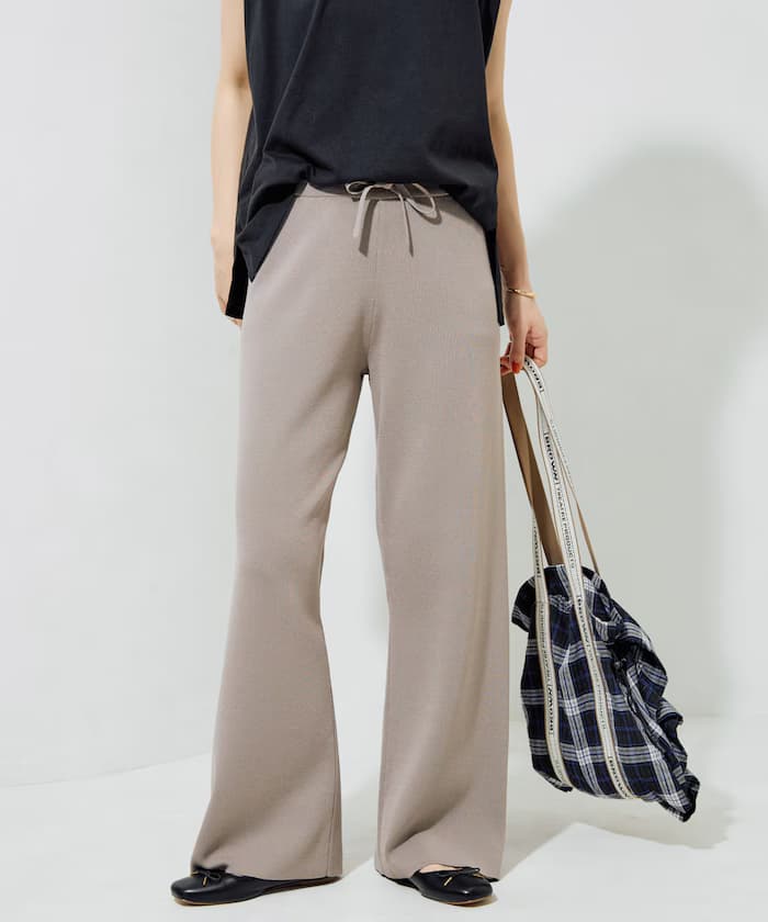 夏季針織鬆緩寬版褲子【限定展開】