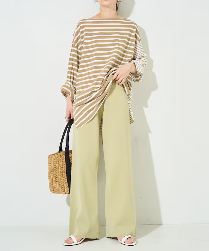 夏季針織鬆緩寬版褲子【限定展開】