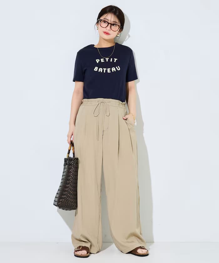 尼龍 ワッシャー 打褶褲子【限定展開】