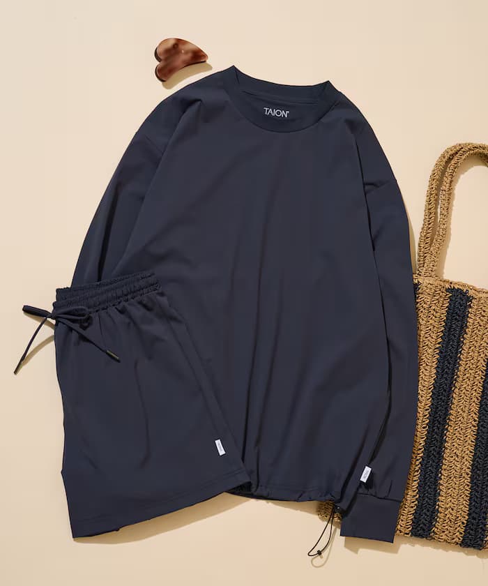 TAION × FREAK'S STORE 聯名限定 抗UV 吸濕排汗 涼感 抗菌 彈性 長袖上衣短褲套裝【限定款】