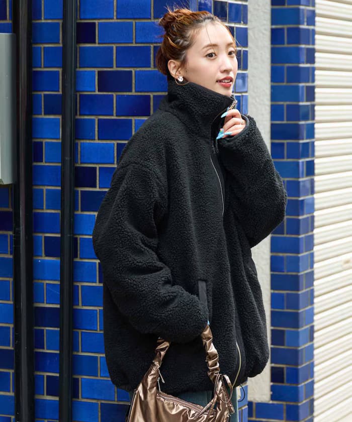 立領可雙面穿羊羔毛夾克【限定展開】