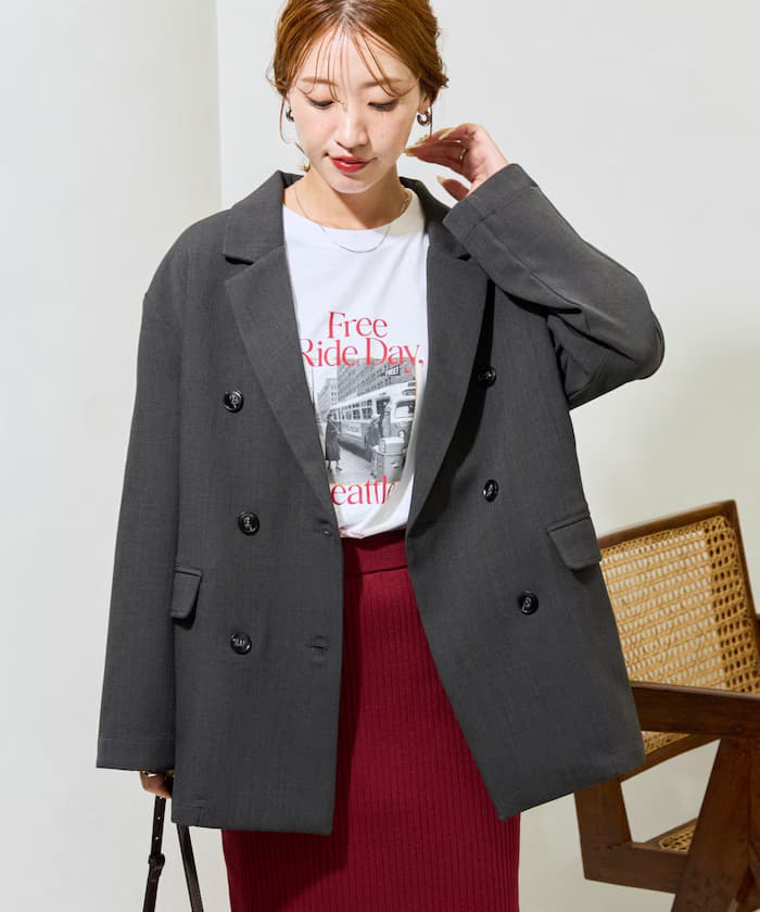 雙排扣裁縫外套【限定展開】