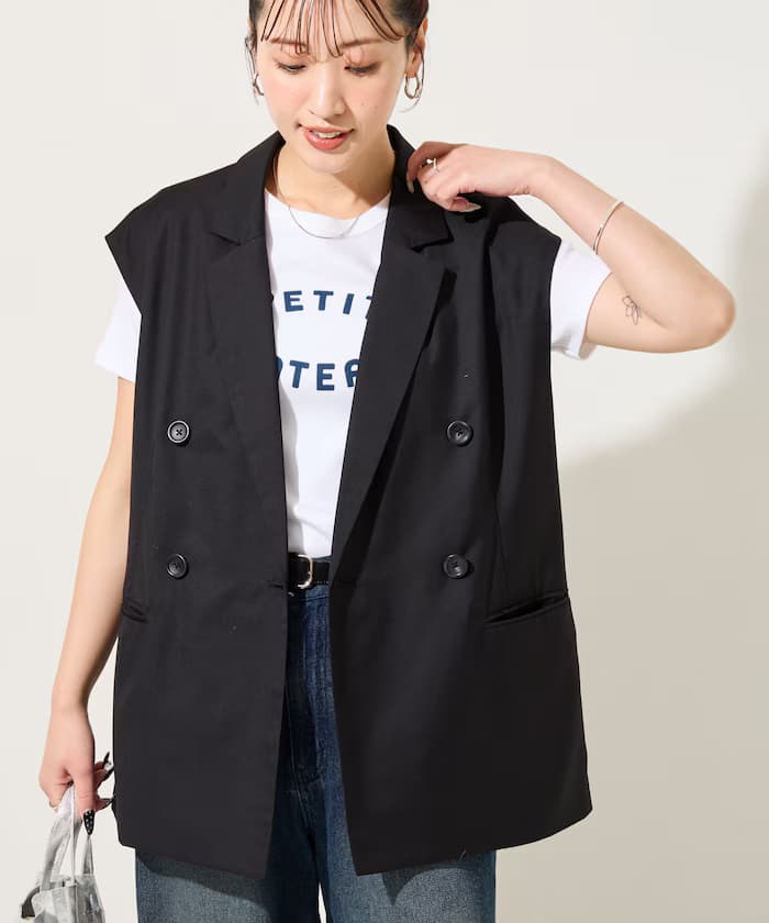 TR雙排釦背心(套裝對應)【限定展開】