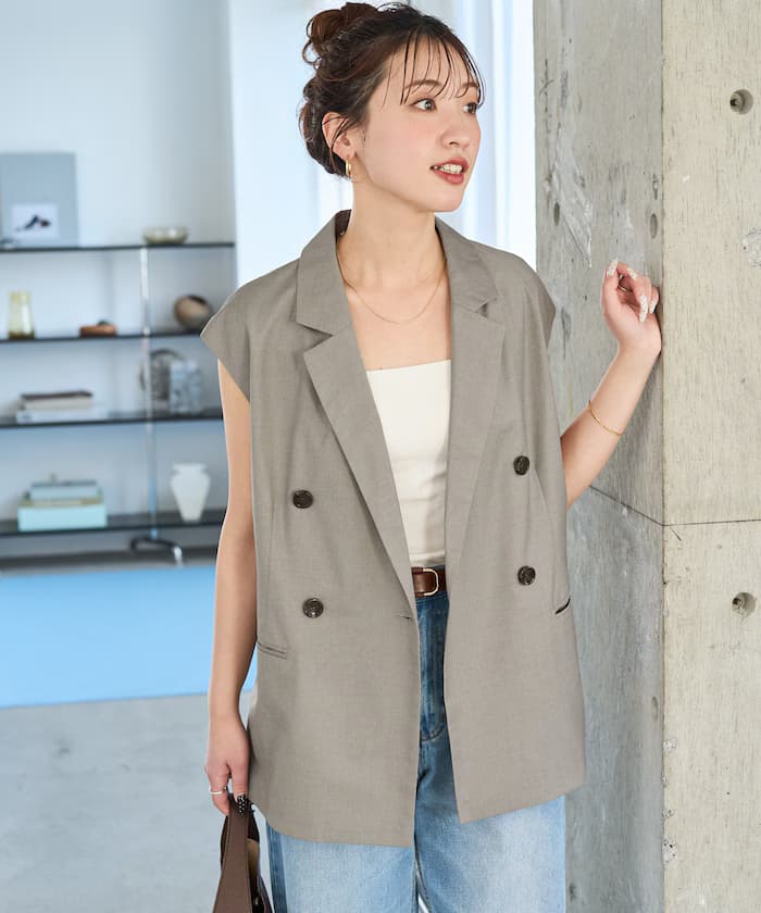 TR雙排釦背心(套裝對應)【限定展開】