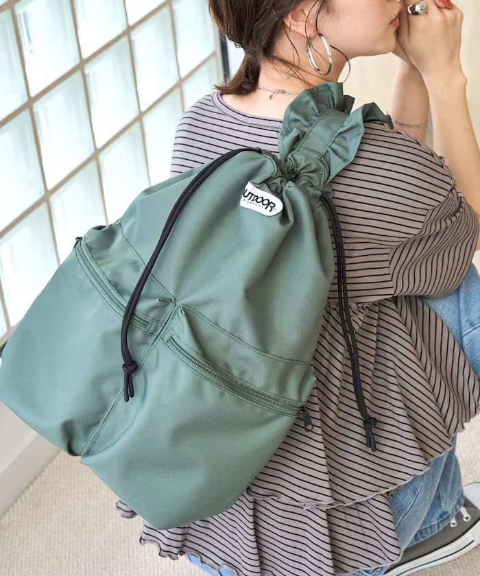 OUTDOOR PRODUCTS × FREAK'S STORE 限定別注荷葉邊皮帶ワンショルダー包包