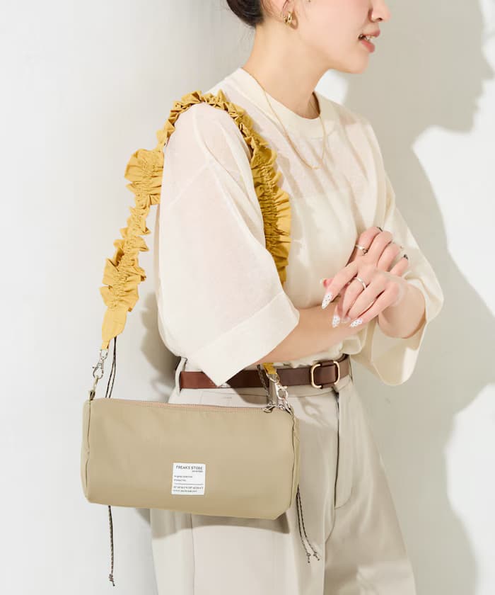FREAK'S STORE 褶皺橢圓肩背包【限定展開】