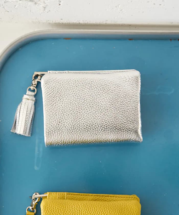 牛皮革流蘇掛飾迷你錢包【限定展開】