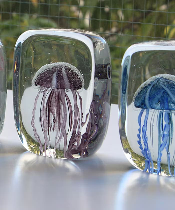 Jellyfish Twisted Leg Tall 旋轉觸手水母玻璃擺飾