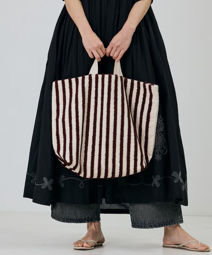 條紋環圈托特包